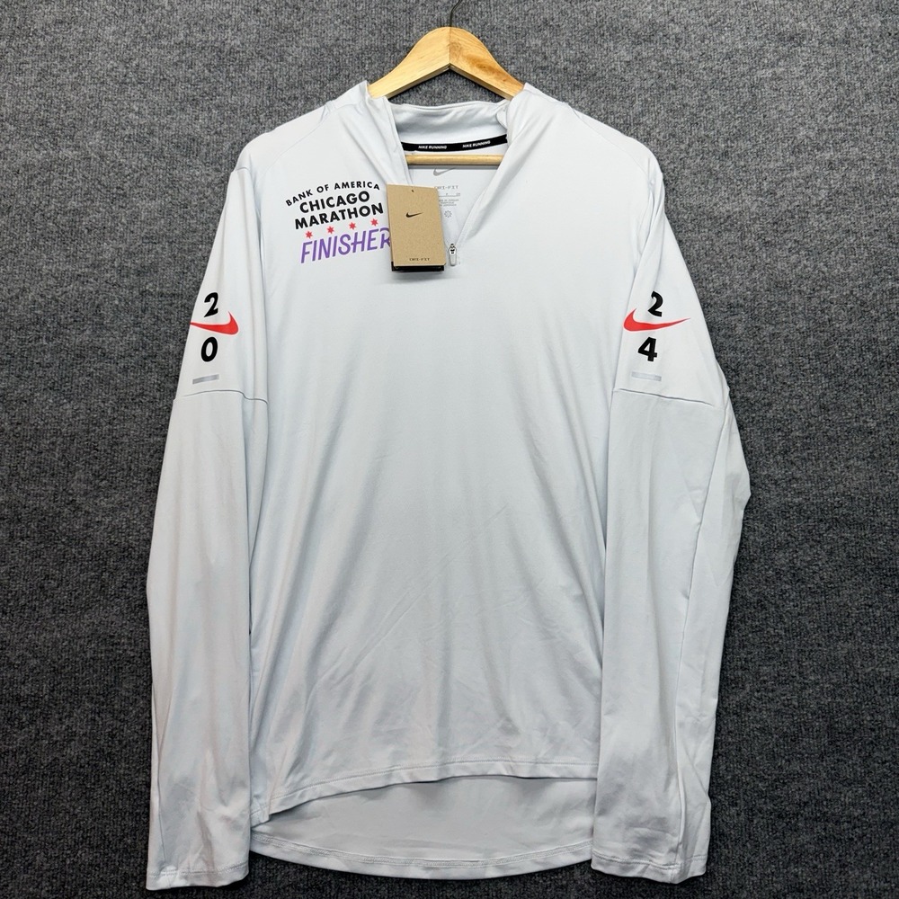 Nike 2024 Chicago Marathon Finisher‎ Dri-Fit Shirt Men's Size Small FV6327-043